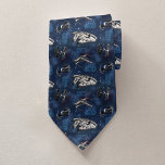Star Wars | Blue Vehicle Classic Pattern Neck Tie<br><div class="desc">This classic Star Wars design features the Millennium Falcon,  Tie Fighter and X-Wing Starfighter in a blue toss pattern.</div>