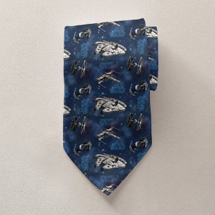 Star Wars   Blue Vehicle Classic Pattern Neck Tie