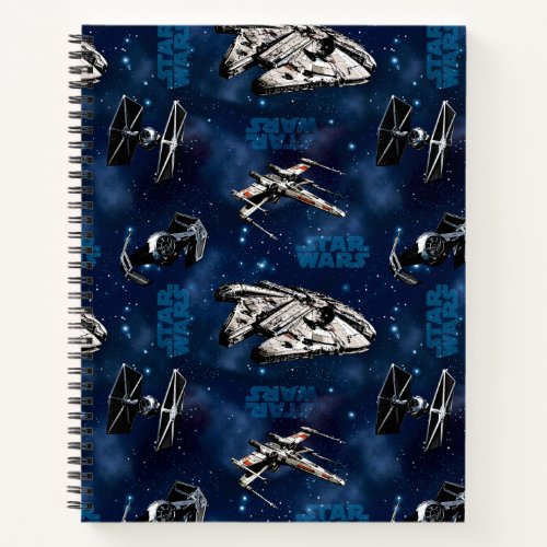 Star Wars  Blue Vehicle Classic Pattern Notebook