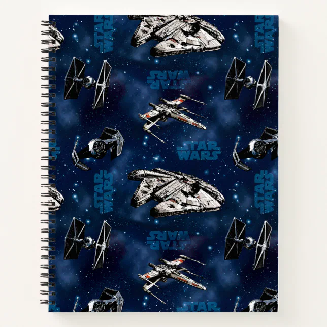 Star Wars | Blue Vehicle Classic Pattern Notebook (Front)