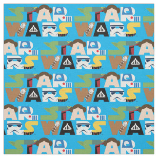 Star Wars Character Letters Logo Fabric