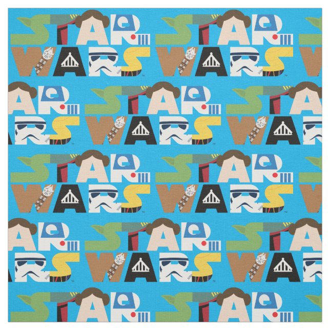 Star Wars Character Letters Logo Fabric (Swatch)