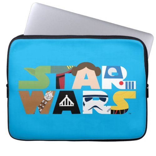 Star Wars Character Letters Logo Laptop Sleeve