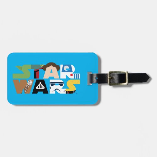 Star Wars Character Letters Logo Luggage Tag