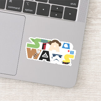 Star Wars Character Letters Logo Sticker