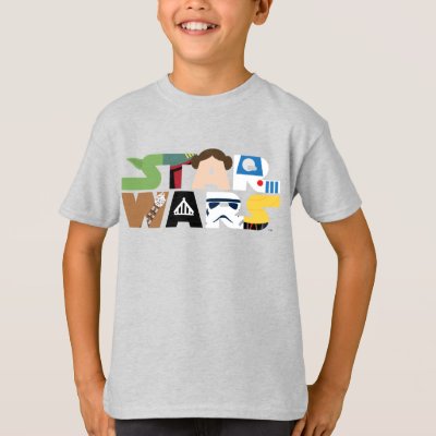 Star Wars Character Letters Logo T-Shirt