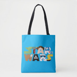 Star Wars Character Letters Logo Tote Bag