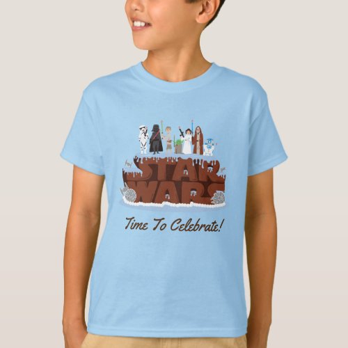 Star Wars Characters Birthday Cake T_Shirt