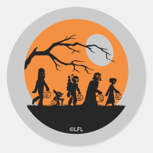 Star Wars Characters  Trick or Treat Classic Round Sticker