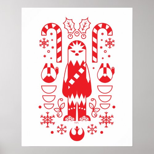 Star Wars Chewbacca Christmas Cutout Poster