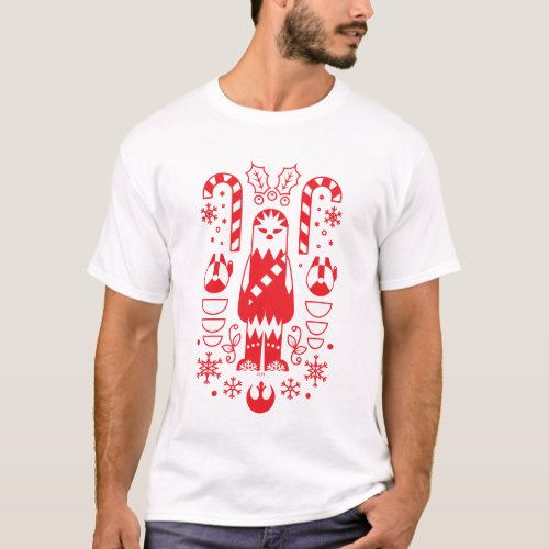 Star Wars Chewbacca Christmas Cutout T_Shirt