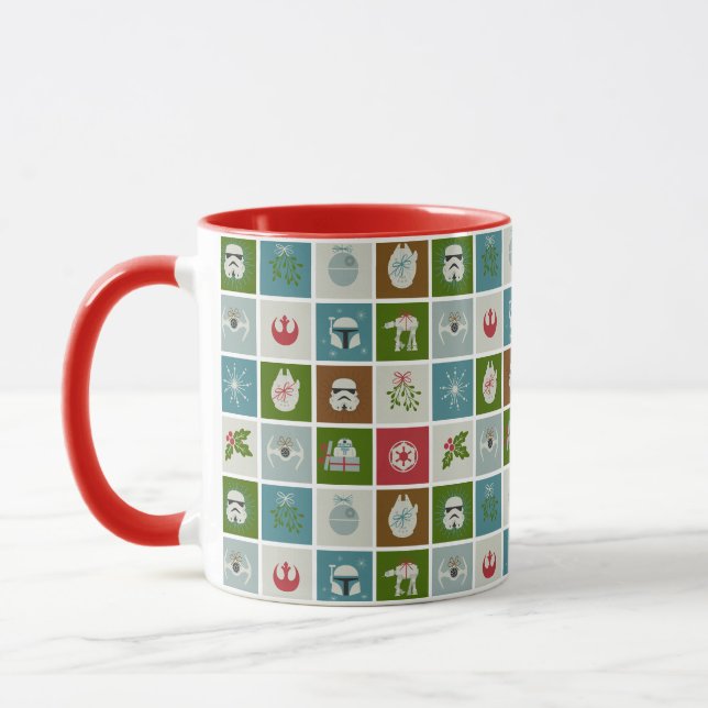 Star Wars Christmas Icon Pattern Mug (Left)