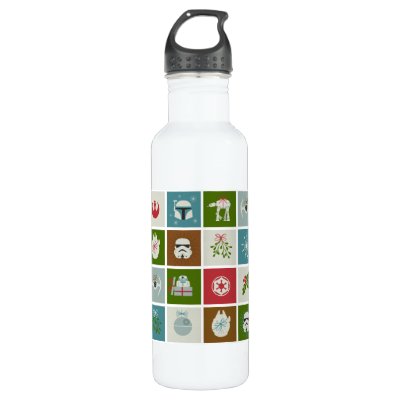 Star Wars Christmas Icon Pattern Stainless Steel Water Bottle