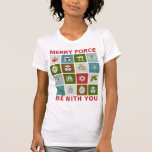 Star Wars Christmas Icon Pattern T-Shirt