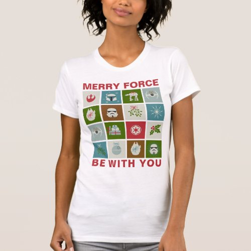 Star Wars Christmas Icon Pattern T_Shirt