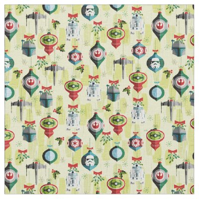 Star Wars Christmas Ornaments Pattern Fabric