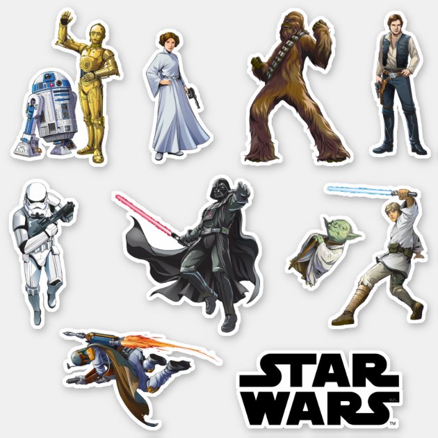 50 Star Wars Darth Vader Storm Trooper Anakin Skywalker Sticker Laptop Skateboar 