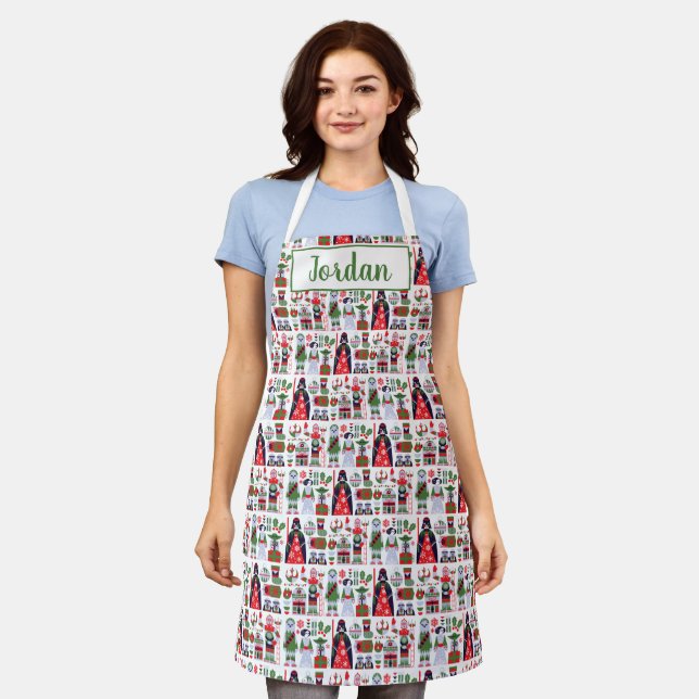 Star Wars Classic Christmas Icon Pattern Apron (Worn)