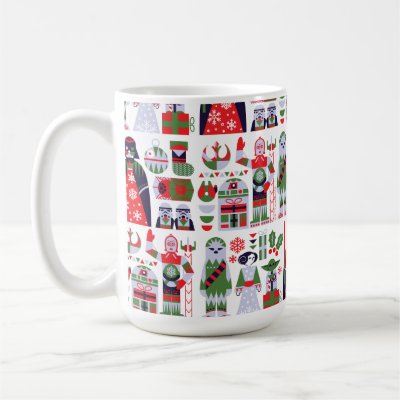 Star Wars Classic Christmas Icon Pattern Coffee Mug