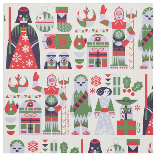 Star Wars Classic Christmas Icon Pattern Fabric