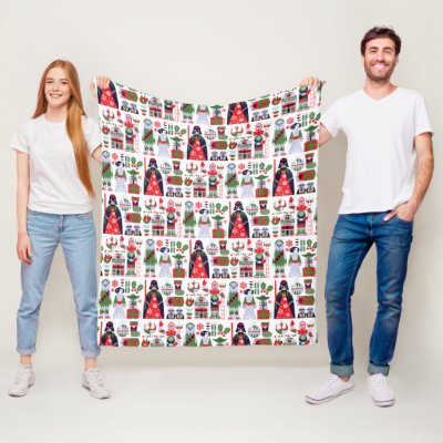 Star Wars Classic Christmas Icon Pattern Fleece Blanket