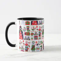 Star Wars Grogu Santa Christmas Pattern Coffee Mug