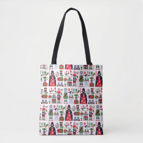 Star Wars Classic Christmas Icon Pattern Tote Bag