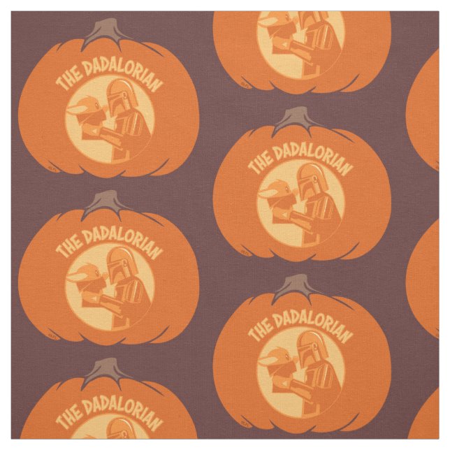 Star Wars | Dadalorian Jack-o-Lantern Fabric (Swatch)