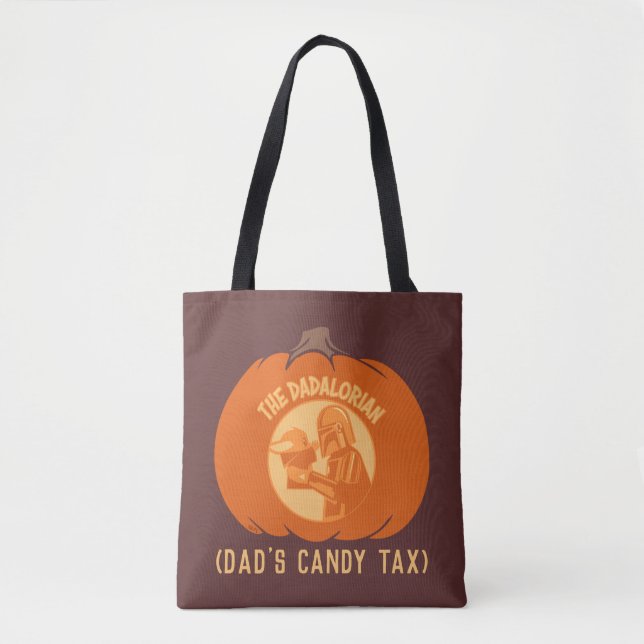 Star Wars | Dadalorian Jack-o-Lantern Tote Bag (Front)