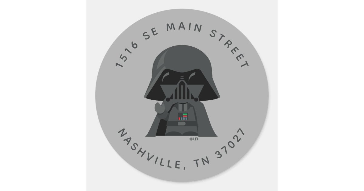 Star Wars Darth Vader Baby Shower Classic Round Sticker Zazzle