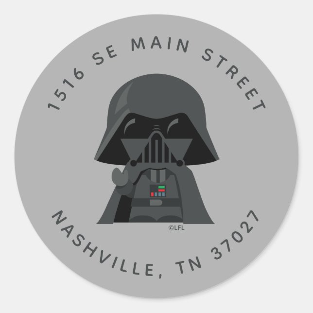 Star Wars | Darth Vader Baby Shower Classic Round Sticker (Front)