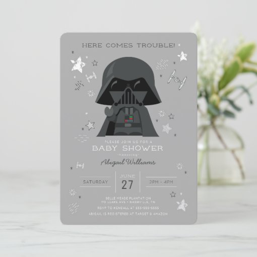 Star Wars Darth Vader Baby Shower Invitation Zazzle
