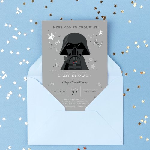 Star Wars  Darth Vader Baby Shower Invitation