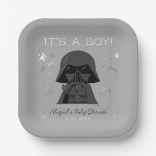 Star Wars   Darth Vader Baby Shower Paper Plates