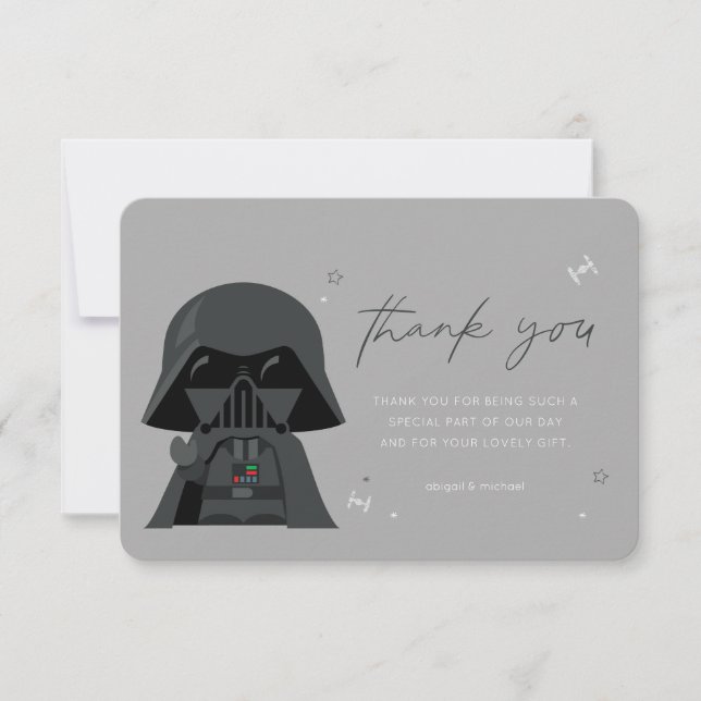 Star Wars | Darth Vader Baby Shower Thank You Invitation (Front)