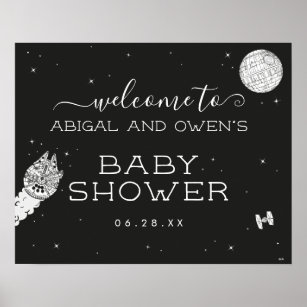 Star Wars   Death Star Baby Shower - Welcome Poster
