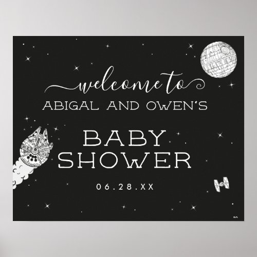 Star Wars  Death Star Baby Shower _ Welcome Poster