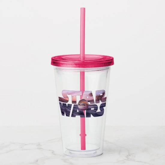 Star Wars Desert Title With The Child Acrylic Tumbler