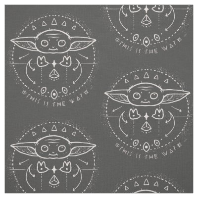 Star Wars | Grogu Constellation "This Is The Way" Fabric