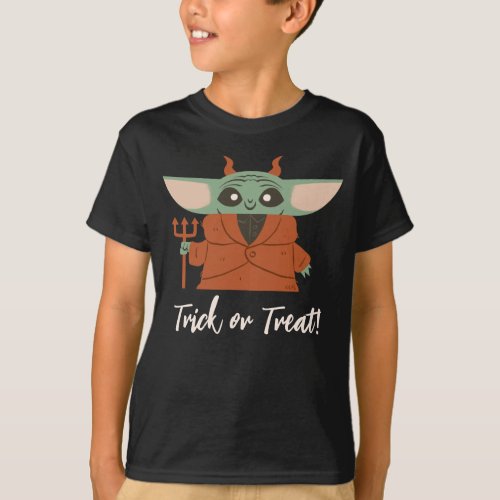 Star Wars Grogu Devil Halloween Graphic T_Shirt