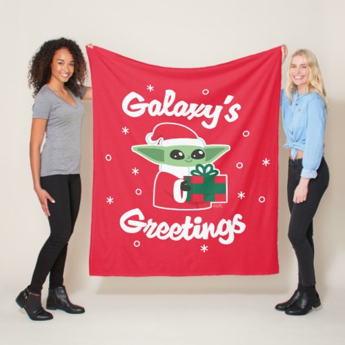 Star Wars Grogu Galaxys Greetings Fleece Blanket