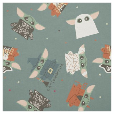 Star Wars Grogu Halloween Costume Pattern Fabric