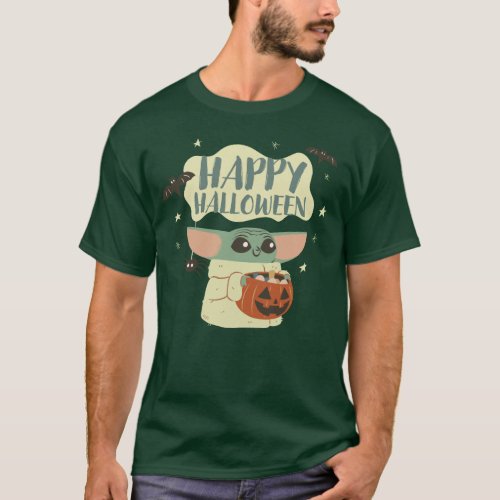 Star Wars Grogu Happy Halloween Graphic T_Shirt