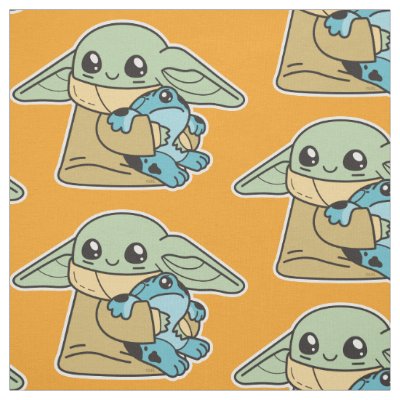 Star Wars | Grogu Hugging Frog Fabric