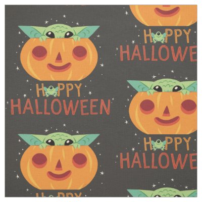 Star Wars | Grogu Jack-o-Lantern "Hoppy Halloween" Fabric