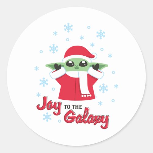 Star Wars Grogu Joy To The Galaxy Classic Round Sticker