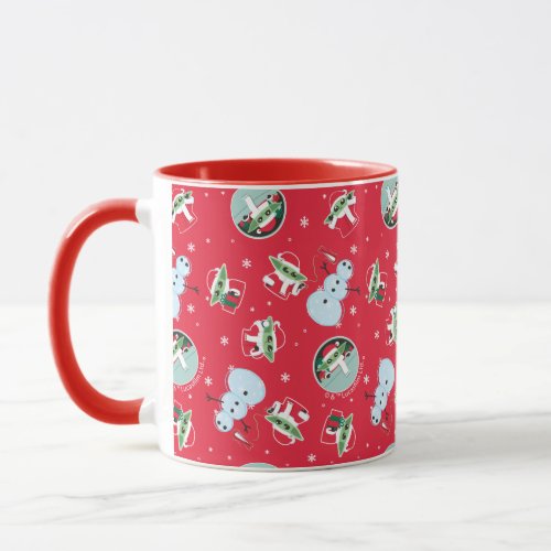 Star Wars Grogu Santa Christmas Pattern Mug