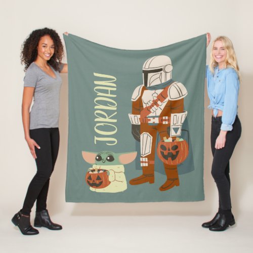 Star Wars Grogu  The Mandalorian Trick_or_Treat Fleece Blanket