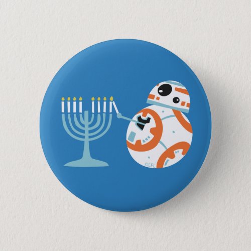 Star Wars Hanukkah BB_8 Lights Menorah Button