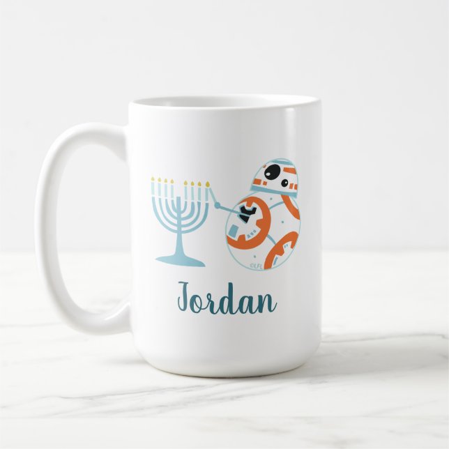 Star Wars Hanukkah BB-8 Lights Menorah Coffee Mug (Left)